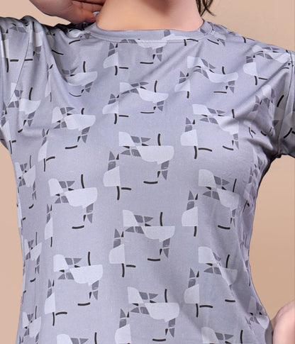 New Women Printed Multi Color Top & Pyjama Night suit