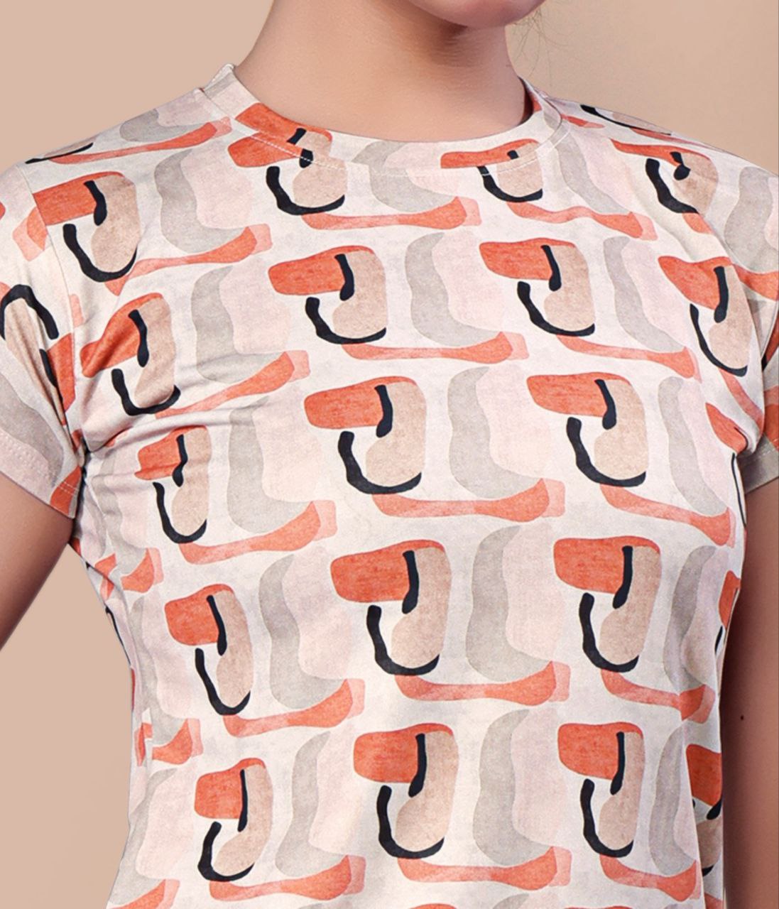 New Women Printed Multi Color Top & Pyjama Night suit