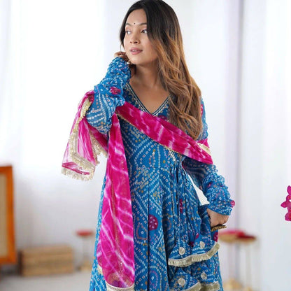 NEW ANARKALI SET SUPERHIT TRENDING 3 PIECES GOWN, PENT & DUPATTA SET