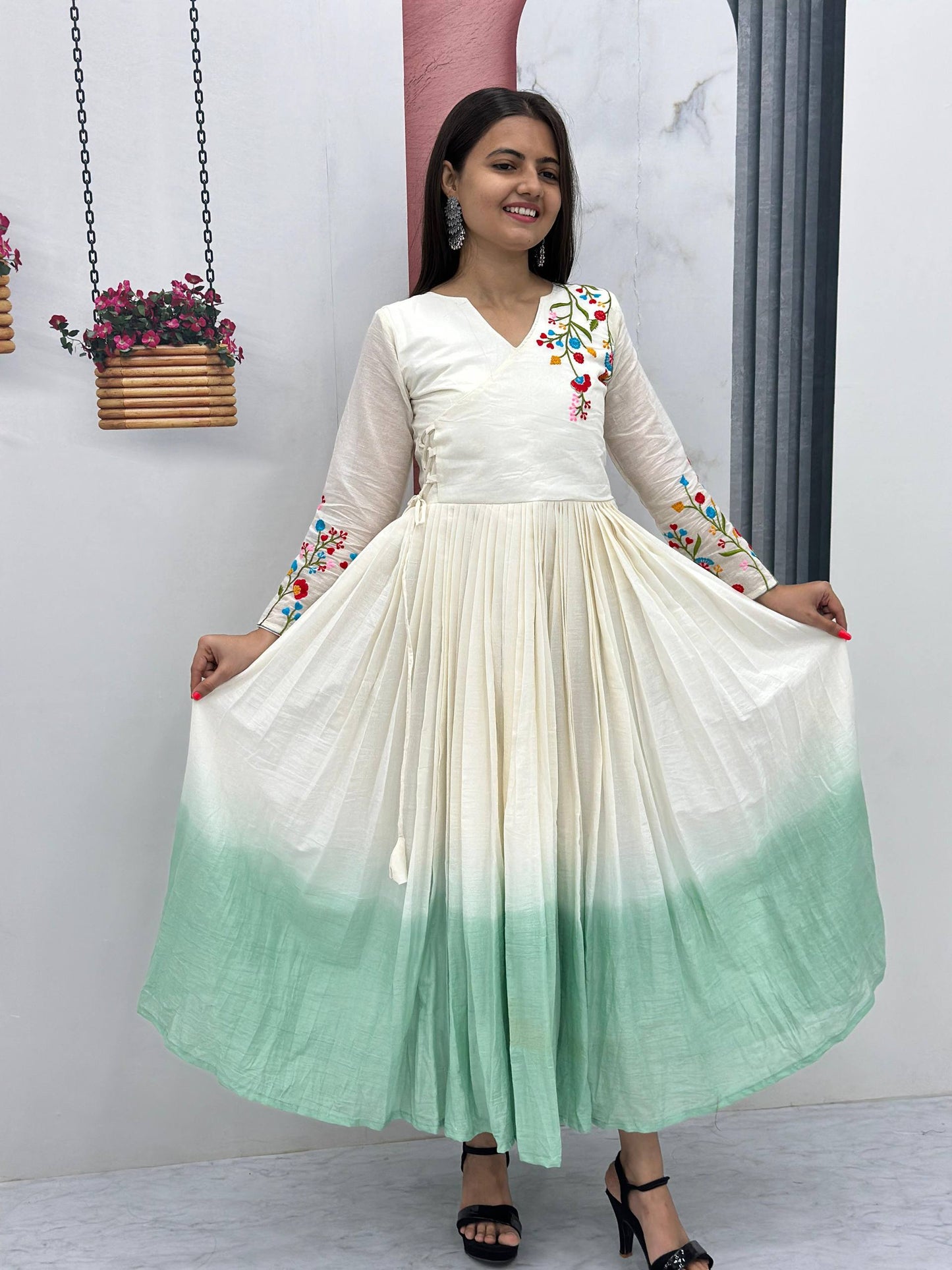 New Superhit Heavy Thread Embroidery Work Frocks