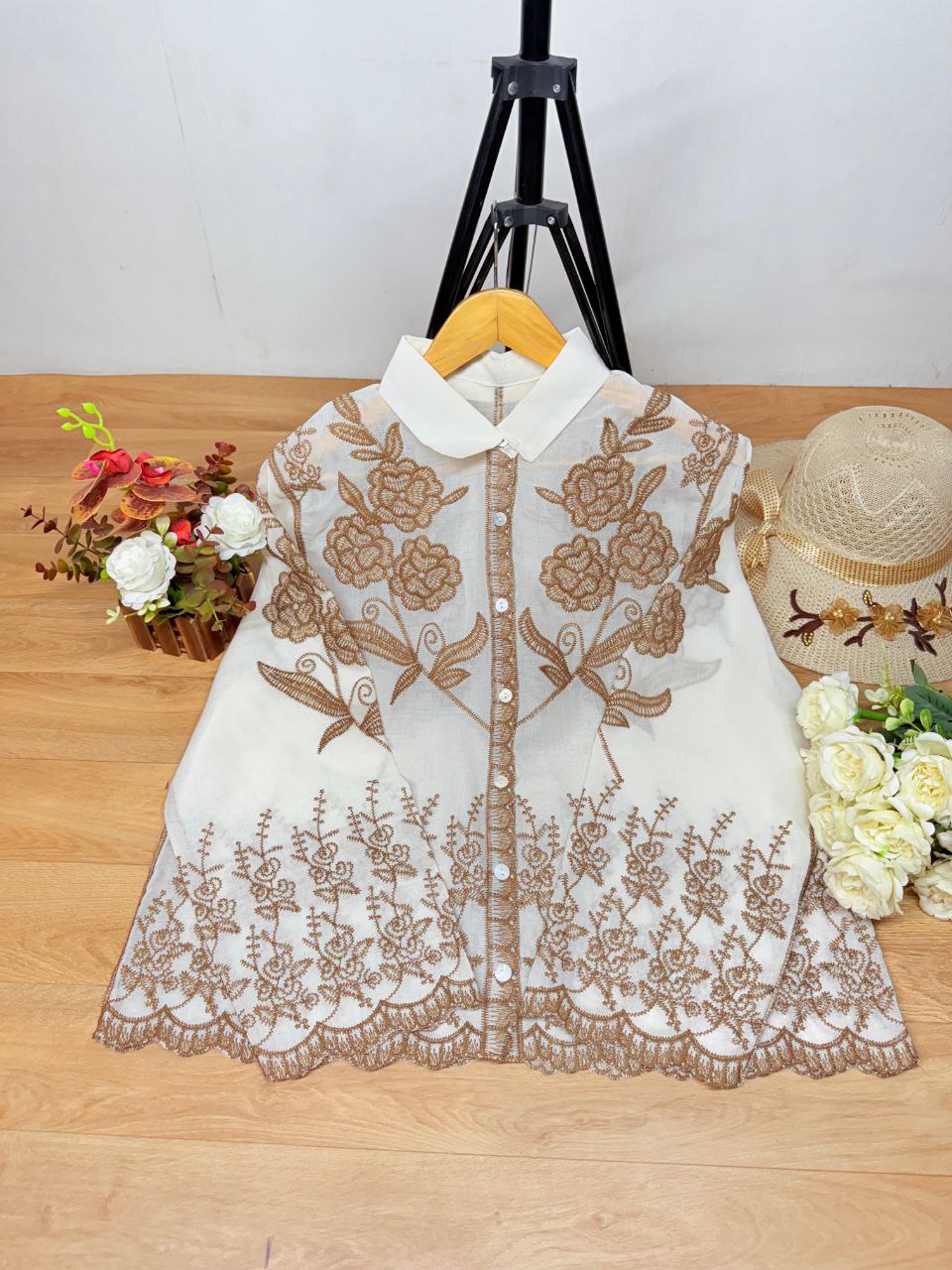 New Heavy China Imported Flower Pattern Cotton Shirt