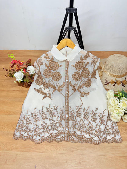 New Heavy China Imported Flower Pattern Cotton Shirt