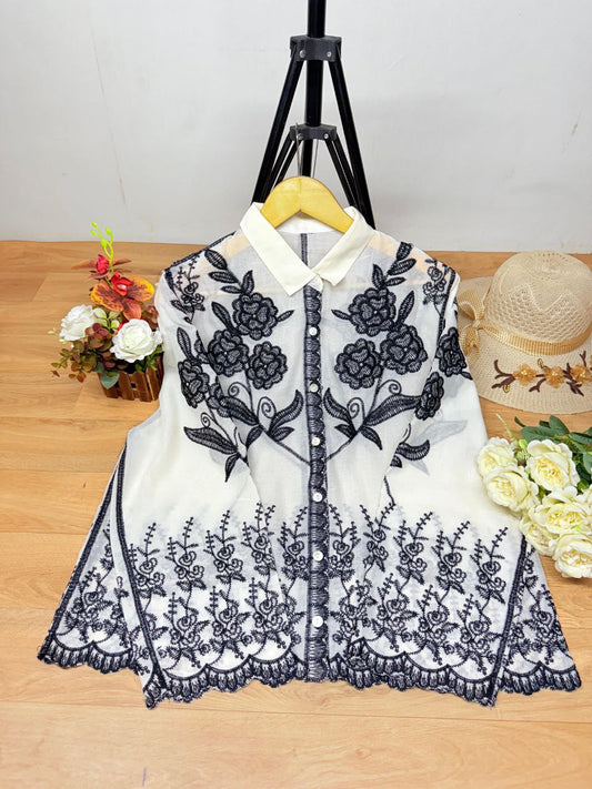 New Heavy China Imported Flower Pattern Cotton Shirt
